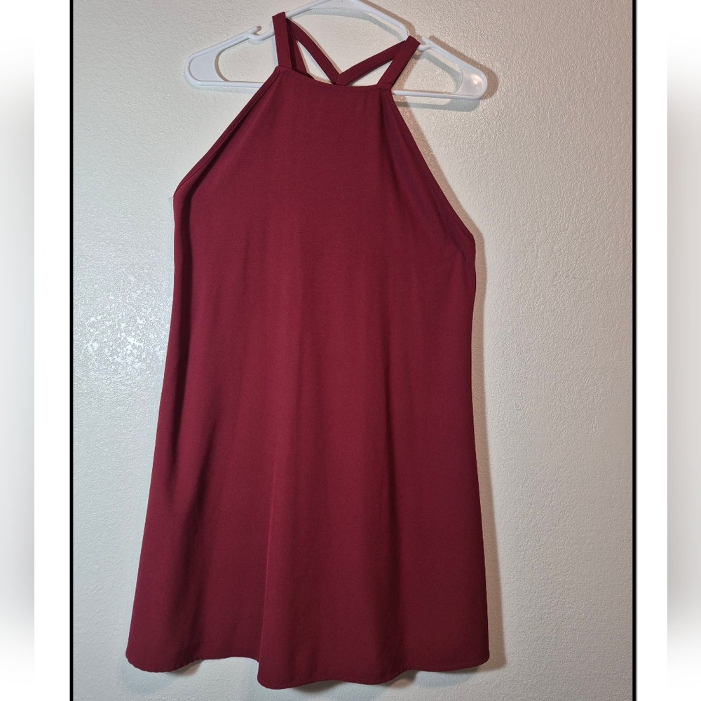 Charlotte Russe Wine Halter Dress